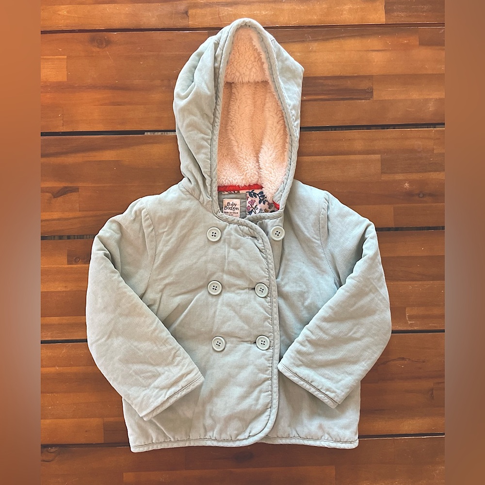 Baby Boden Hooded Corduroy Winter Coat  2-3T